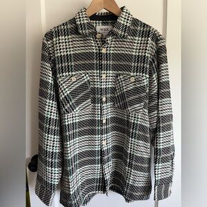 Wax London Whiting overshirt in Green Hound L